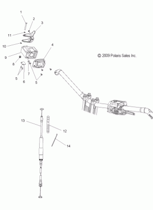 ENGINE THROTTLE CONTROL ASM. - S12BF8GSA / GSL (49SNOWTHROTTLE10PR)