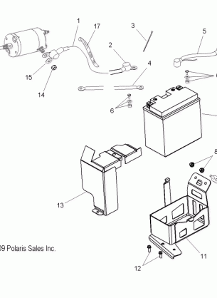 ELECTRICAL BATTERY and CABLES - S12BF8GSA / GSL (49SNOWBATTERY10PR)