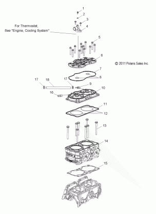 ENGINE CYLINDER - S12BF8GSA / GSL (49SNOWCYLINDER12800SB)