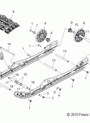 SUSPENSION REAR and TRACK - S12BF8GSA / GSL (49SNOWSUSPRR12600RUSH)