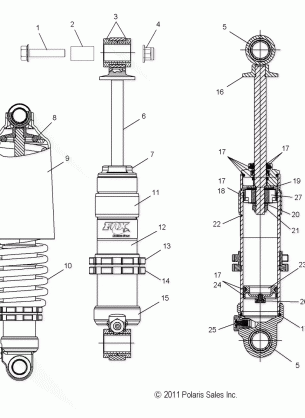 SUSPENSION SHOCK FRONT - S12BF8GSA / GSL (49SNOWSHOCKFRONT7043737)