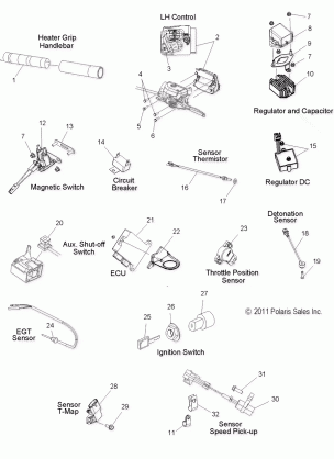 ELECTRICAL SWITCHES SENSORS and COMPONENTS - S12BF8GSA / GSL (49SNOWELECT12600RUSH)