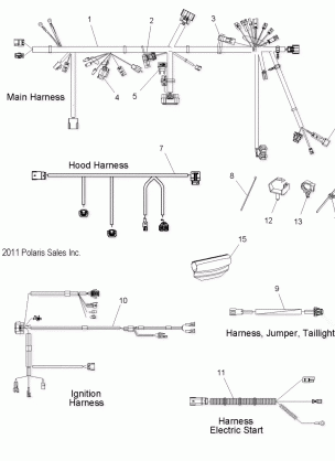 ELECTRICAL WIRE HARNESS - S12BF8GSA / GSL (49SNOWHARNESS12600RUSH)