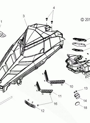 BODY HOOD ASM. - S12BS6NSA / NSB / NSC / NSL / NSM / NSP / NEL (49SNOWHOOD12800SB)