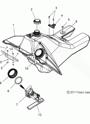 FUEL SYSTEM FUEL TANK ASM. - S12BS6NSA / NSB / NSC / NSL / NSM / NSP / NEL (49SNOWFUEL12800SB)