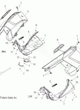 BODY FENDERS and SIDE PANELS - S12BS8 / BC8 ALL OPTIONS (49SNOWFENDERS12PR)