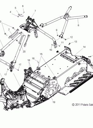 CHASSIS CHASSIS ASM. and OVER STRUCTURE - S12BP6 ALL OPTIONS (49SNOWCHASSISFRT212600PROR)