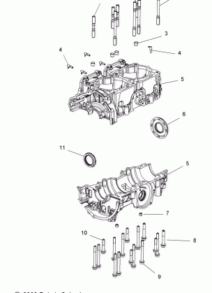 ENGINE CRANKCASE - S12BP6 ALL OPTIONS (49SNOWCRANKCASE10PR)