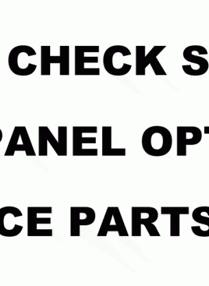 ACCESSORY SNOW CHECK SIDE PANEL OPTION - S12BS8 / BC8 ALL OPTIONS (49SNOWSNOWCHECKTEXT)