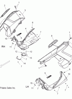 BODY FENDERS and SIDE PANELS - S12BS8 / BC8 ALL OPTIONS (49SNOWFENDERS12PR)