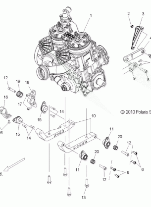 ENGINE MOUNTING - S11BF6NS / BD6NS ALL OPTIONS (49SNOWENGINEMOUNT11RUSH)