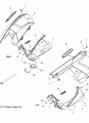 BODY FENDERS and SIDE PANELS - S11BF6NS / BD6NS ALL OPTIONS (49SNOWFENDERS10PR)