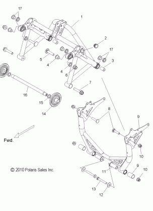 SUSPENSION CRANK ASM. REAR - S11BF6NS / BD6NS ALL OPTIONS (49SNOWSUSPCRANK11RUSH)