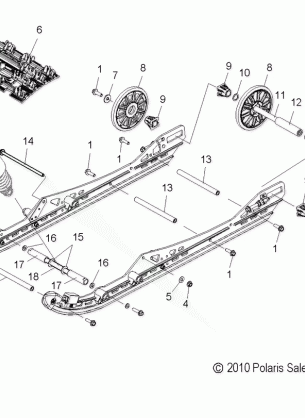 SUSPENSION REAR and TRACK - S11BF6NS / BD6NS ALL OPTIONS (49SNOWSUSPRR11600PRO)