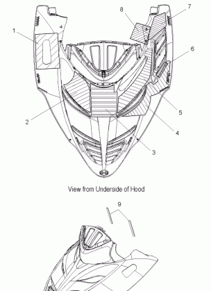 BODY HOOD FOAM and FABRIC - S11PB5BSA / BSL / BEA (49SNOWHOODSCFL09550SHIFT)