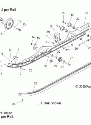 SUSPENSION RAIL MOUNTING - S11PB5BSA / BSL / BEA (49SNOWSUSPRAIL11600SHIFT)