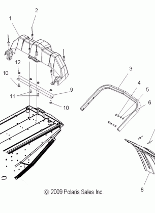 BODY REAR BUMPER SNOWFLAP and TAILLIGHT HOUSING - S11PD7FSL (49SNOWRACK10TRBOLX)