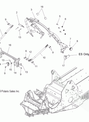 CHASSIS FRONT - S11PK6HSA / HSL / HEA / PM6HSA / HSL (49SNOWCHASSISFRT10600RMK)