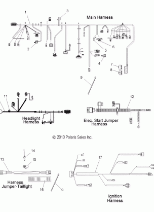 ELECTRICAL WIRING HARNESSES - S11PK6HSA / HSL / HEA / PM6HSA / HSL (49SNOWHARNESS11600SB)