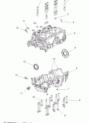 ENGINE CRANKCASE - S11PK6HSA / HSL / HEA / PM6HSA / HSL (49SNOWCRANKCASE10700RMK)