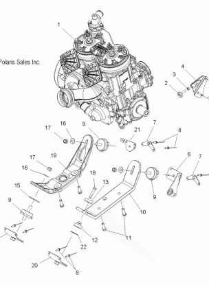 ENGINE MOUNTING - S11PK6HSA / HSL / HEA / PM6HSA / HSL (49SNOWENGINEMOUNT11600SB)