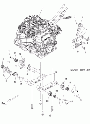 ENGINE MOUNTING - S11BF8 / BD8 ALL OPTIONS (49SNOWENGINEMOUNT11800PRMK)