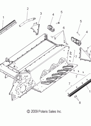 CHASSIS TUNNEL and REAR ASM. - S11BF8 / BD8 ALL OPTIONS (49SNOWCHASSISRR10PR)