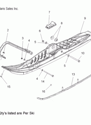 STEERING SKI ASM. - S11BF8 / BD8 ALL OPTIONS (49SNOWSKIASM11600PRO)