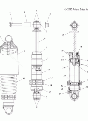 SUSPENSION SHOCK FRONT - S11BF8 / BD8 ALL OPTIONS (49SNOWSHOCKFRONT7043632)