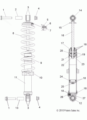 SUSPENSION SHOCK REAR - S11BF8 / BD8 ALL OPTIONS (49SNOWSHOCKREAR7043633)