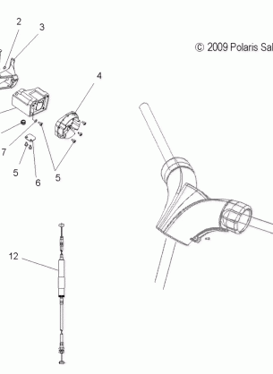 ENGINE THROTTLE CONTROL ASM. - S11PT7FSL (49SNOWTHROTTLE10FSTTRG)