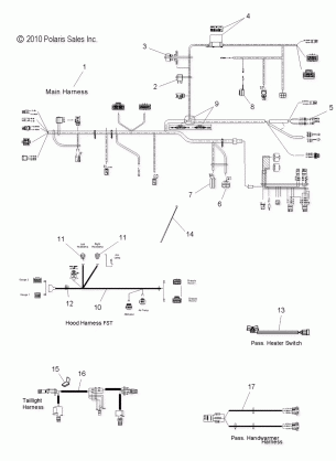 ELECTRICAL WIRE HARNESS - S11PT7FSL (49SNOWWIREHARNESS11FSTTRG)