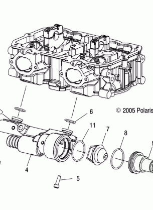 ENGINE COOLANT RAIL - S11PT7FSL (49SNOWCOOLANTFSTIQ)