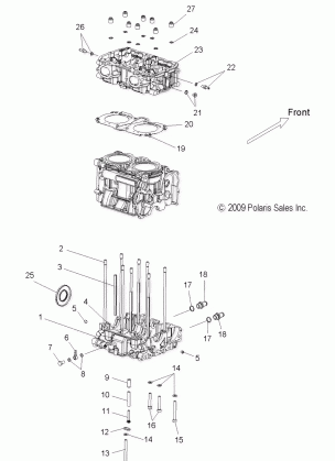 ENGINE CYLINDER and CRANKCASE - S11PT7FSL (49SNOWCYLINDER10FSTTRG)