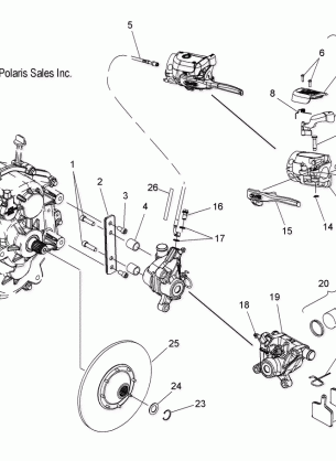 BRAKES BRAKE CALIPER and DISC - S11PU7ESL / EEL (49SNOWBRAKE10WIDE)