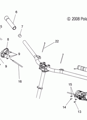 STEERING HANDLEBAR CONTROLS - S11PU7ESL / EEL (49SNOWSTEERING09WIDE)