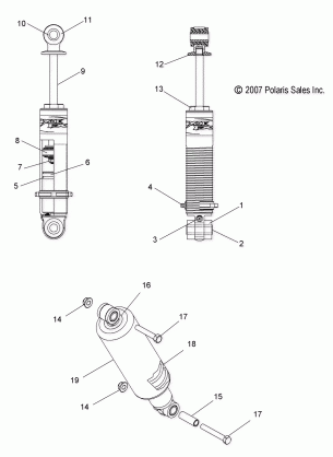 SUSPENSION SHOCK FRONT TRACK (7043437) - S11PU7ESL / EEL (49SNOWSHOCKFRONT7043437)