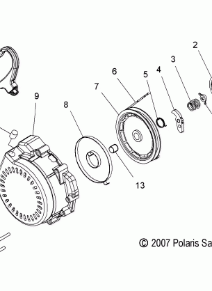 ENGINE RECOIL STARTER - S11BP6 / BE6 ALL OPTIONS (49SNOWRECOIL08800RMK)