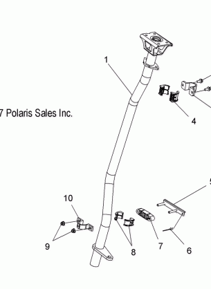 STEERING STEERING POST ASM. - S10PL8ESA / EEA (49SNOWSTEERINGPOST08800RMK)