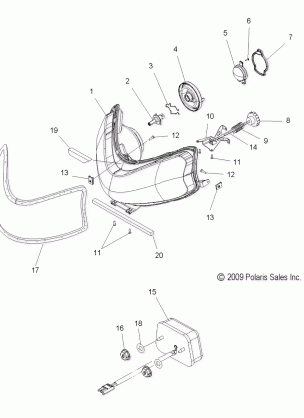 ELECTRICAL HEADLIGHT and TAILLIGHT - S10PL8ESA / EEA (49SNOWHEADLGHT10600RMK)