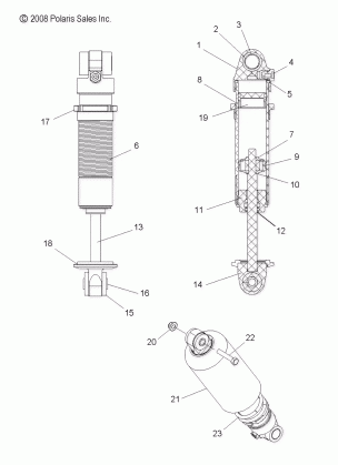 SUSPENSION SHOCK FRONT TRACK (7043449) - S10PL8ESA / EEA (49SNOWSHOCKFRONT7043449)