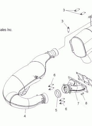 ENGINE EXHAUST - S10PM7JSA (49SNOWEXHAUST10800RMK)