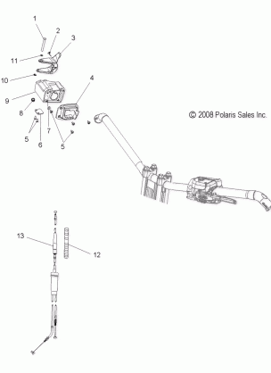 ENGINE THROTTLE CONTROL ASM. - S10PP8 ALL OPTIONS (49SNOWTHROTTLE09600DRGN)