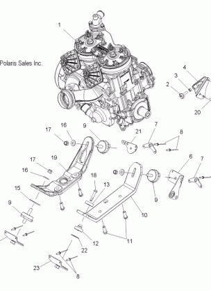 ENGINE MOUNTING - S10PR6 / PD6 ALL OPTIONS (49SNOWENGINEMOUNT10600SB)