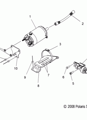 ENGINE STARTER MOTOR - S10PS8 ALL OPTIONS (49SNOWSTARTER09600TRG)