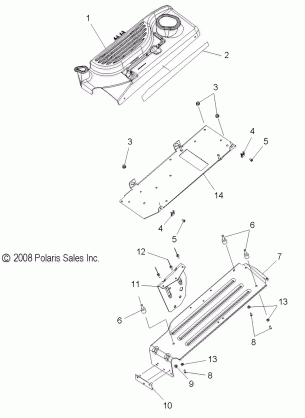 CHASSIS CLUTCH GUARD and COVER - S10PT6HSL / HSM / HEM (49SNOWCLUTCHGUARD09600TRG)