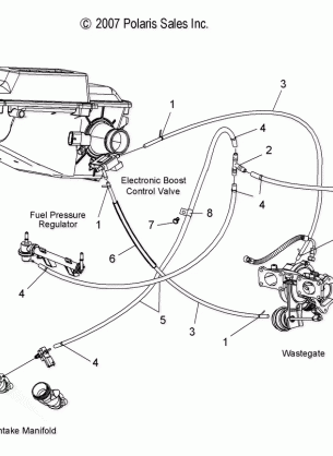 ENGINE REFERENCE HOSES - S10PT7FSL / FSM / FEL (49SNOWHOSES08IQTRBO)