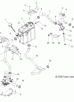 ENGINE OIL COOLING SYSTEM - S10PU7ESL / EEL (49SNOWOILBOTTLE10WIDE)