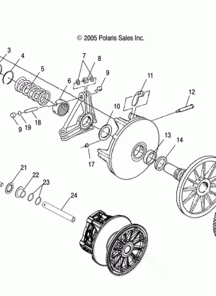 DRIVE TRAIN PRIMARY CLUTCH - S10SU4BSL / BEL (4997559755B12)