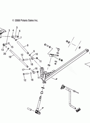 SUSPENSION RADIUS RODS and TRAILING ARM 1 - S10NJ5BSA / BSL (49SNOWRADROD09TRAIL)